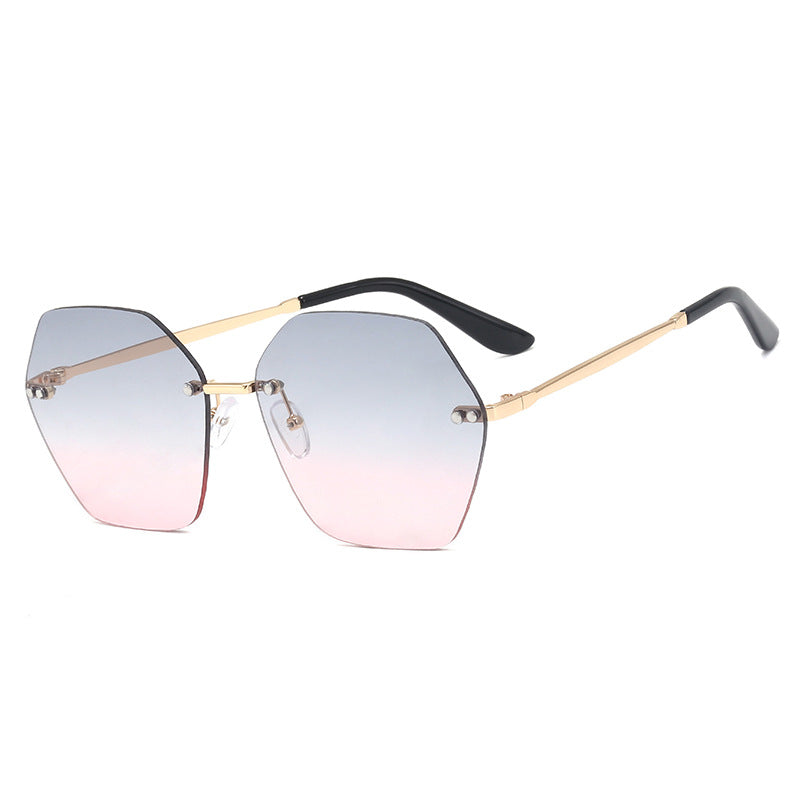 Damen hexagonale Sonnenbrille mit elegantem Metallrahmen Brehn
