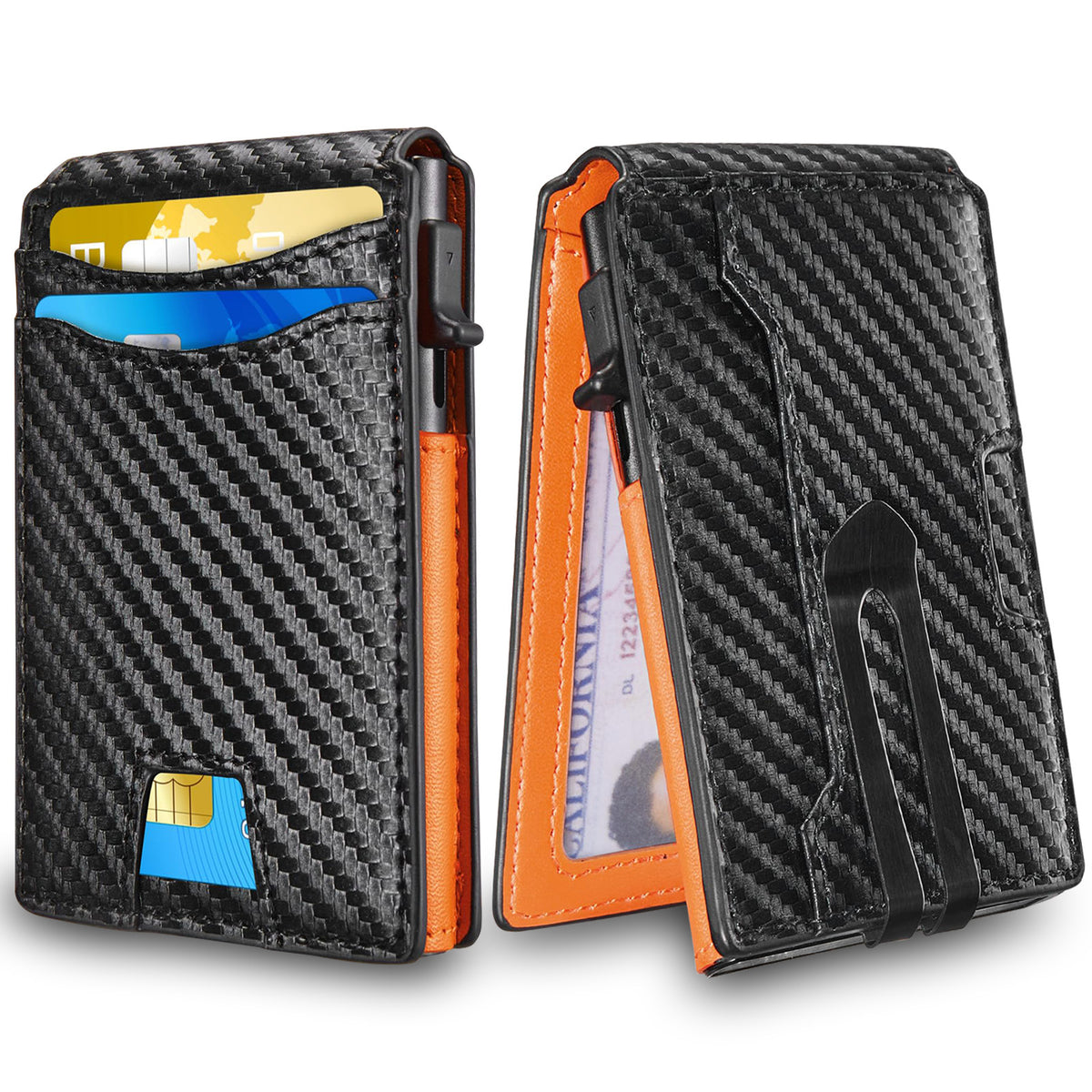 Slim RFID-blockierende Carbonfaser-Kartenhalter Brehn