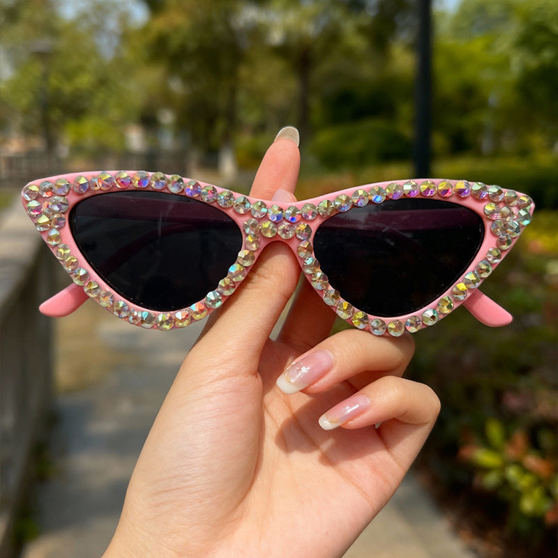 Glamouröse mit Strass veredelte Cat-Eye-Sonnenbrille Brehn