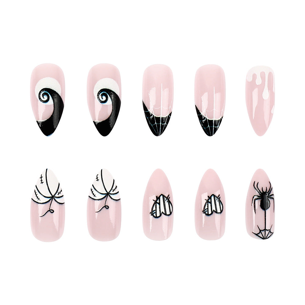 Halloween-Themen Artikulierte Press-On Nagel Set Brehn