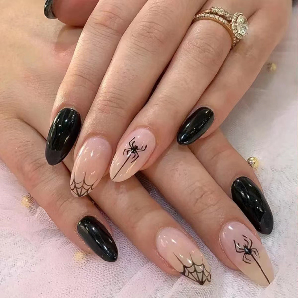 Halloween-Themen-Spinne und Netz-Nagelverlängerungen Brehn