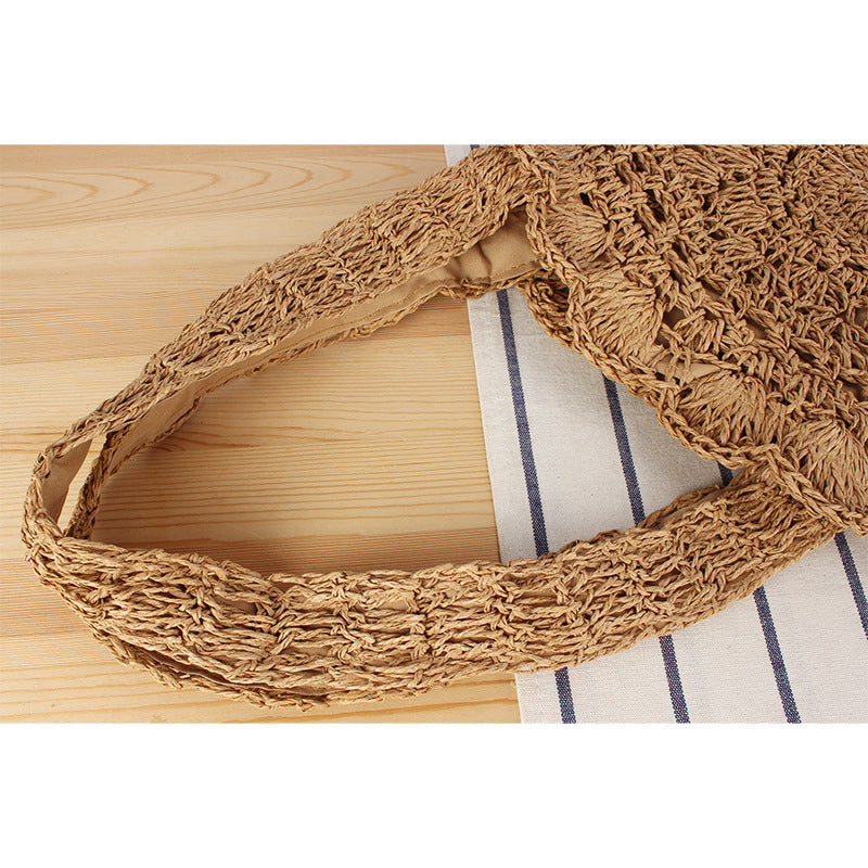 Handgeknüpfte Strandtasche mit Kunstvollem Runddesign Brehn