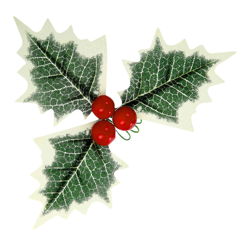 Dekorative Weihnachtsmistelzweige mit goldenen Beeren
