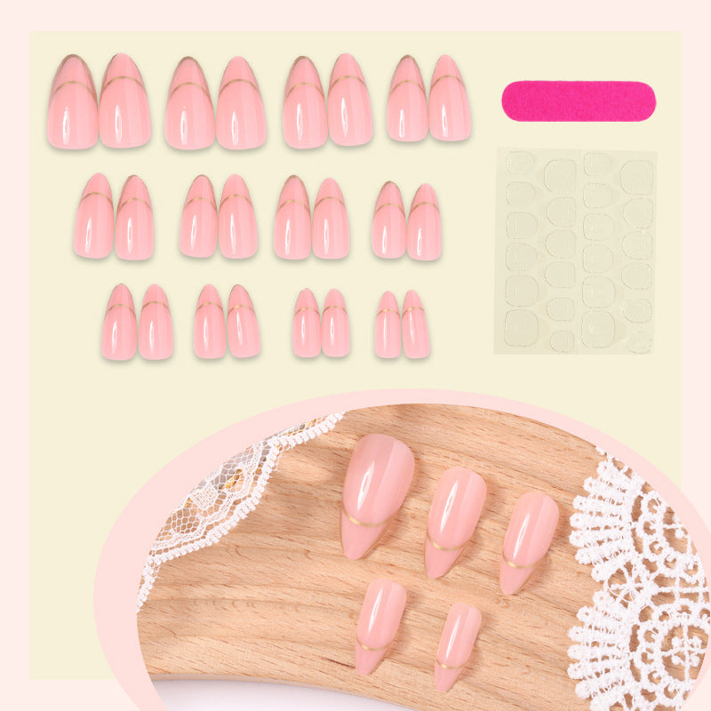 Elegantes französisches Spitz-Press-On-Nagel-Set Brehn
