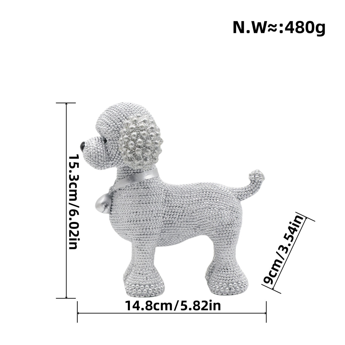 Dekorative Hundefigur im modernen Design Brehn