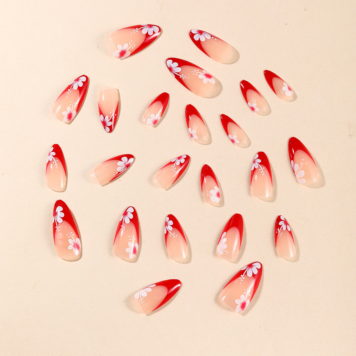 Elegante Künstlerische Stiletto Nagelkunst Set Brehn