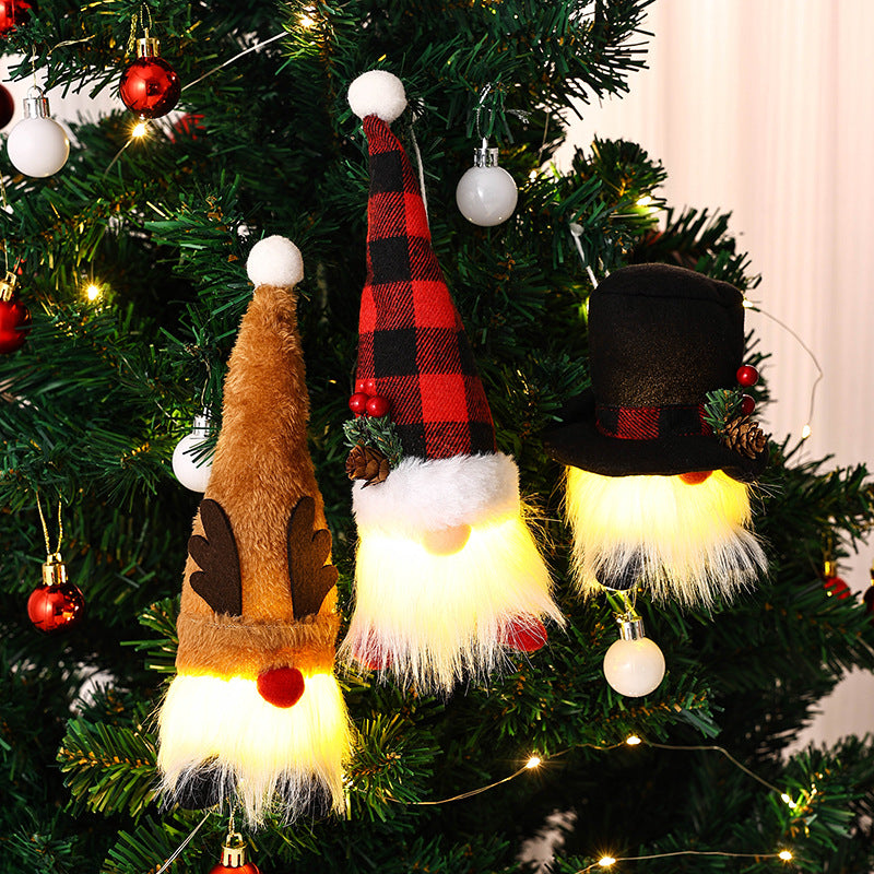 Beleuchtete Weihnachtsmann Figur Brehn