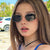 Damen stilvolle Designer Sonnenbrille mit elegantem Metallrahmen Brehn
