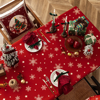 Weihnachtliche Tischdecke aus Baumwollmischgewebe mit wasserabweisender Oberfläche und festlichem Muster Brehn