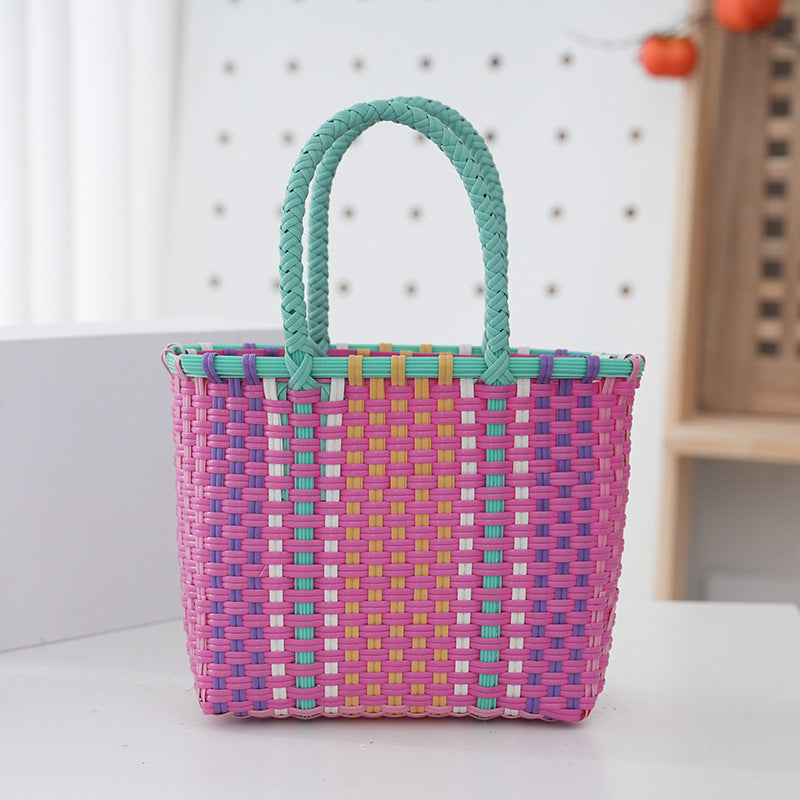 Handtasche Aus Langlebigem Kunststoffgewebe mit Geflochtenem Design Brehn
