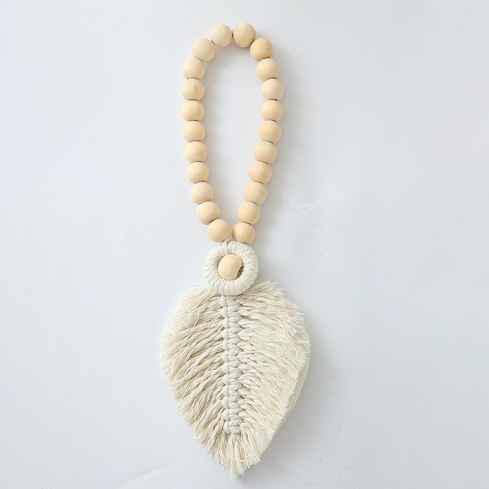 Dekorativer Makramee-Blatt-Wandbehang Brehn