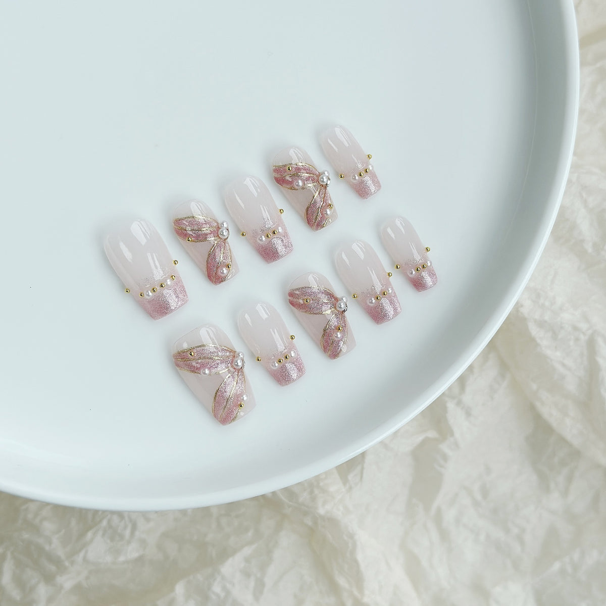 Schmetterlings-verzierte Press-On Nagelset