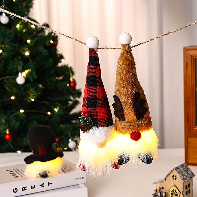 Beleuchtete Weihnachtsmann Figur Brehn