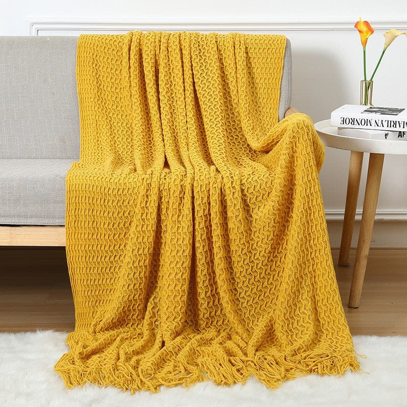 Gemütliche Strickdecke Brehn