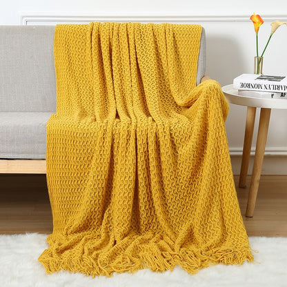 Gemütliche Strickdecke Brehn
