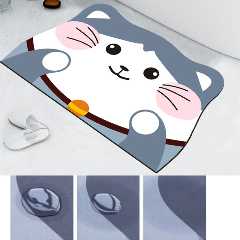 Niedlicher Katzen Design Badezimmermatte Brehn