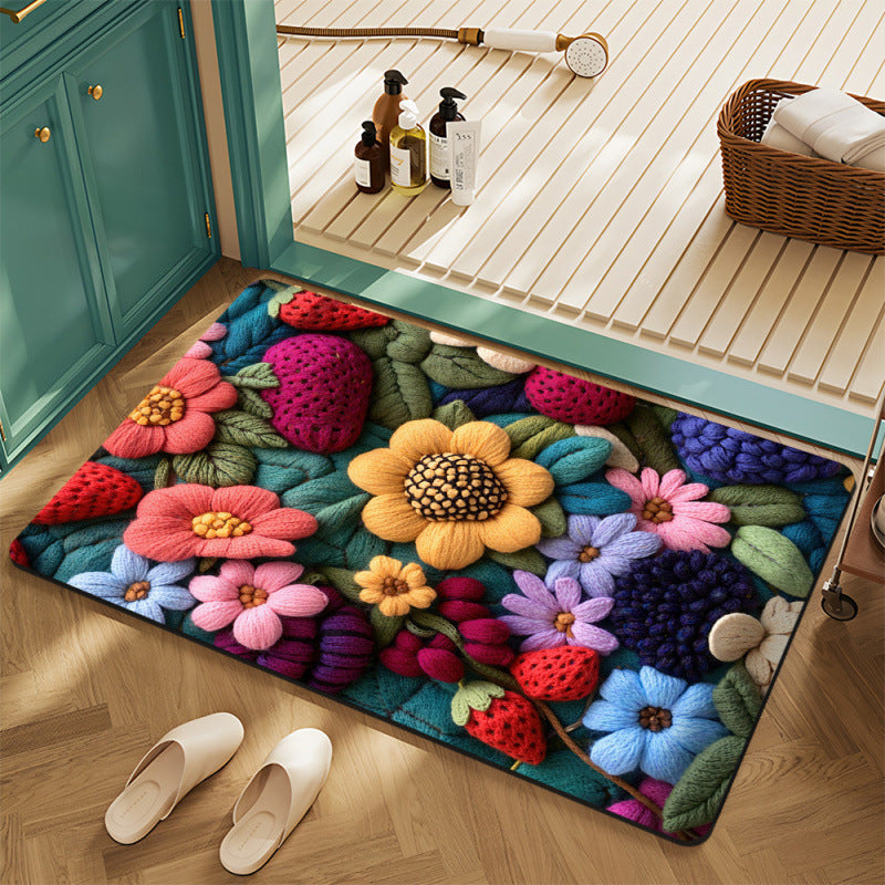 Florales Motiv Badteppich Brehn