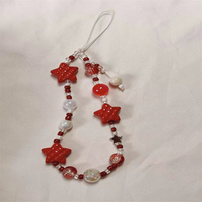 Dekorativer Stern Perlen Charm Lanyard Brehn