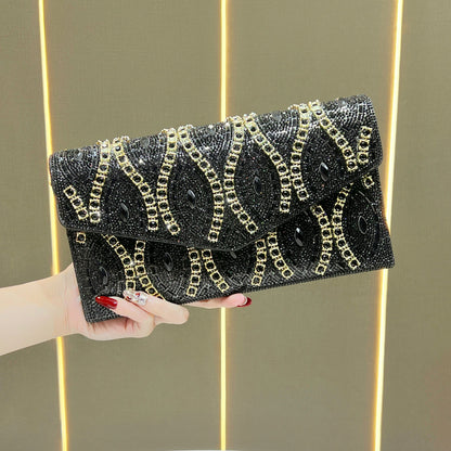 Dekorative Pailletten Abend Clutch