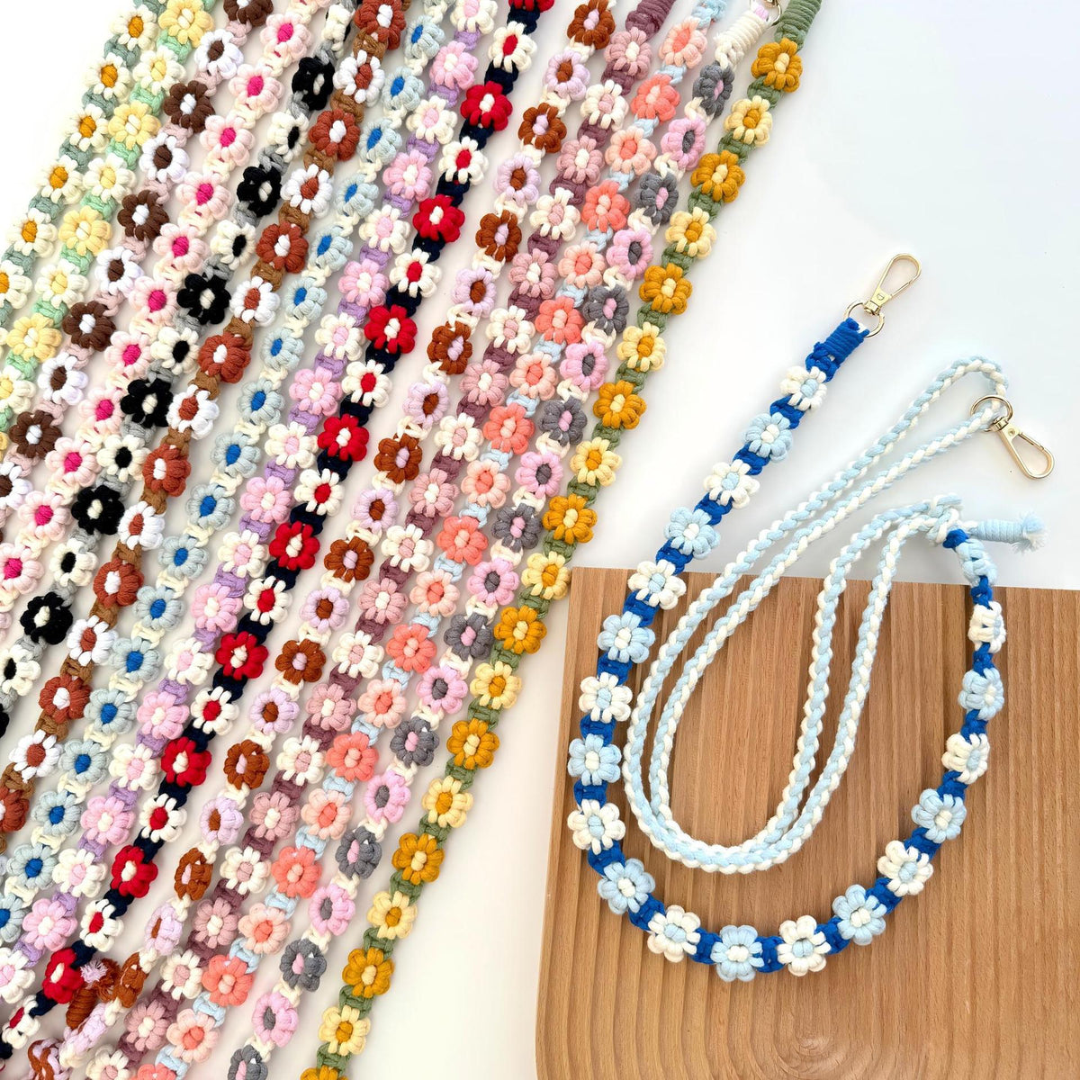Macrame-Hundeleine mit floralen Details Brehn