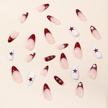Glamouröse Star-Akzent Nagelkunst Verlängerungen Brehn