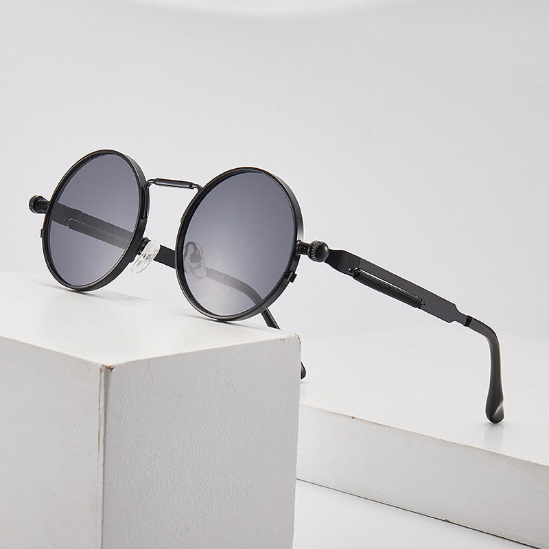 Damen elegante runde Metallbrille Brehn