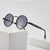Damen elegante runde Metallbrille Brehn