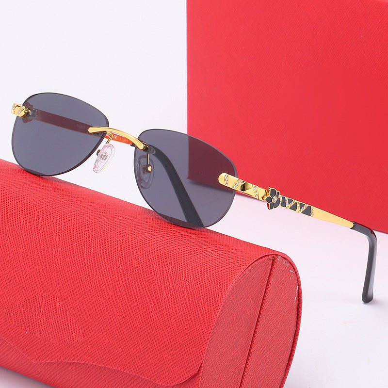 Damen modische Sonnenbrille mit stilvollem Metallrahmen und schützenden Gläsern Brehn