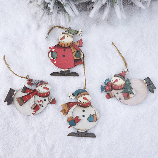Holz Schneemann Dekoration Ornament