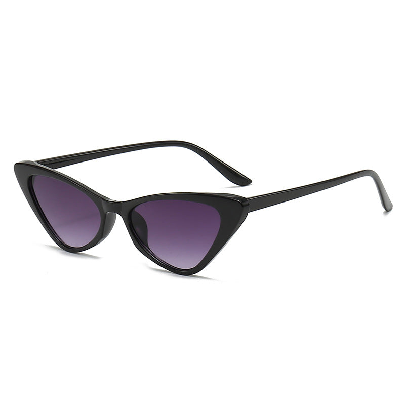 Damen stilvolle Cat-Eye Sonnenbrille mit glänzendem Kunststoffrahmen Brehn