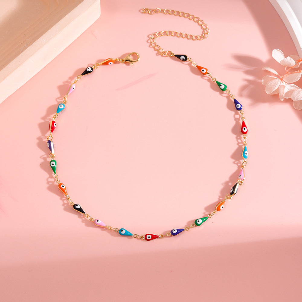 Farbenfrohe böse Augen Charm Fußkette Brehn 1788164324