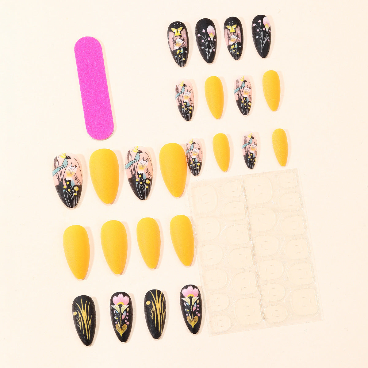 Künstlerische Blumen Design Stiletto Nagelkunst Extensions Brehn