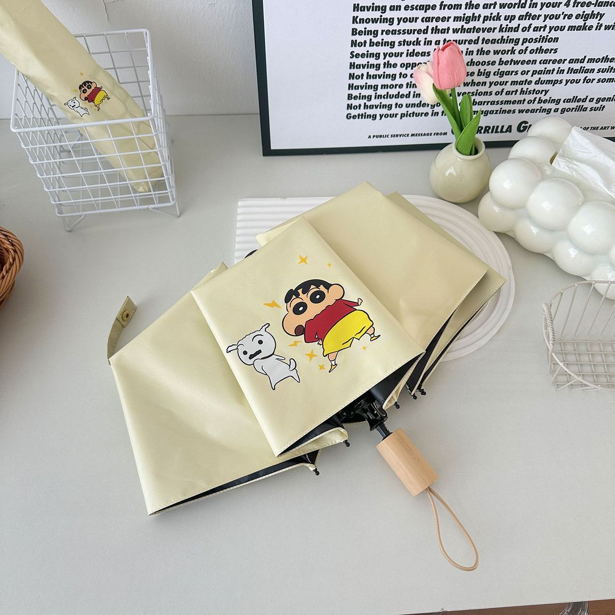 Damen Faltregenschirm mit kreativem Charakterdesign Brehn