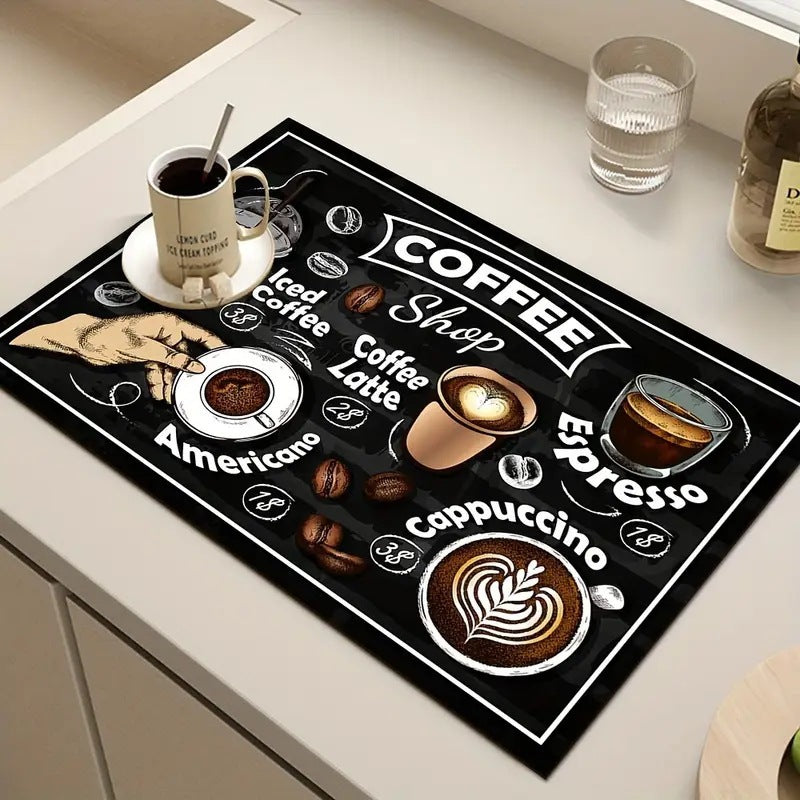 Kaffee-Thema Küchenmatte