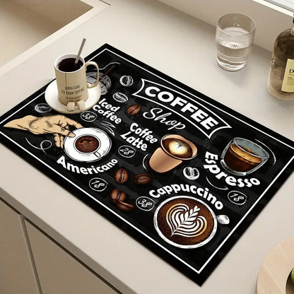 Kaffee-Thema Küchenmatte