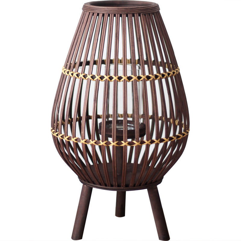 Rustikale Rattan-Laterne Brehn