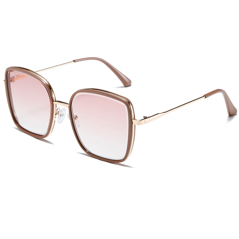 Damen Premium Sonnenbrille mit quadratischem Rahmen und verspiegelten Gläsern Brehn