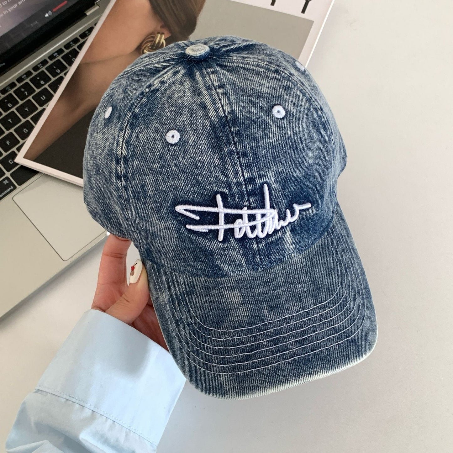 Stylische Denim-Baseballmütze