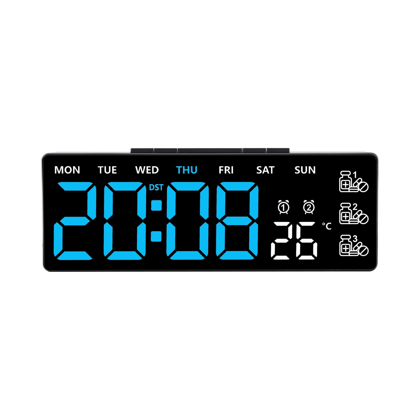 Digitaler Thermo-Wecker mit großem LED-Display Brehn