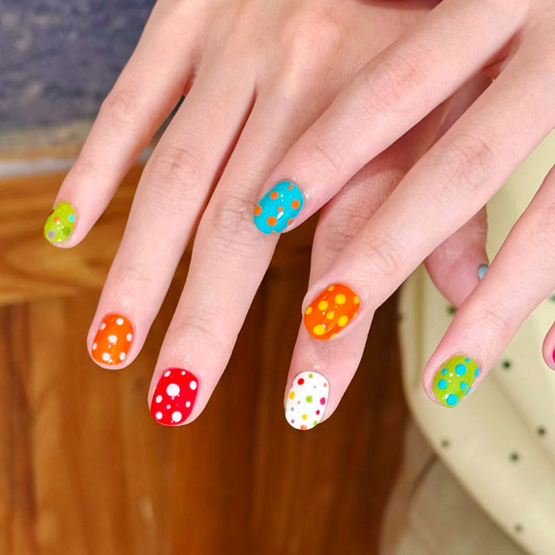 Künstlerisches katzenmotiviertes Press-On-Nagelkunstset Brehn