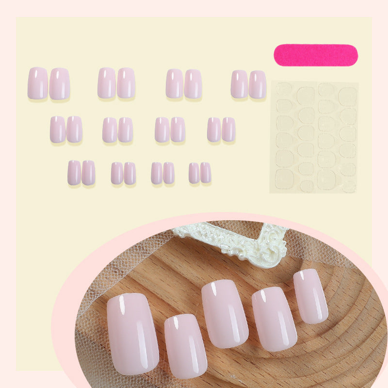 Glänzendes quadratisch geschnittenes Press-On Nagelset Brehn