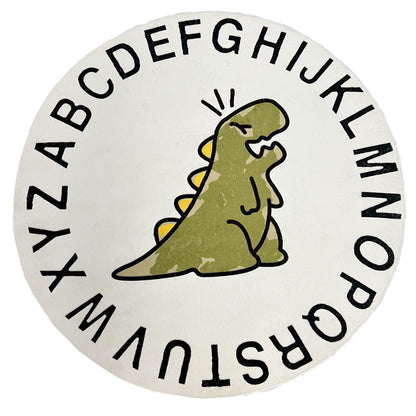 Runder Bildungsalphabet Spielteppich mit Schaf-Illustration
