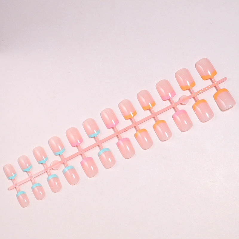 Premium Gradient French Tip Press-On Nail Set Brehn
