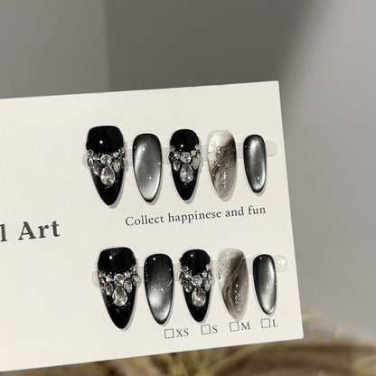 Künstlerisches Glamour Press-On Nagelset