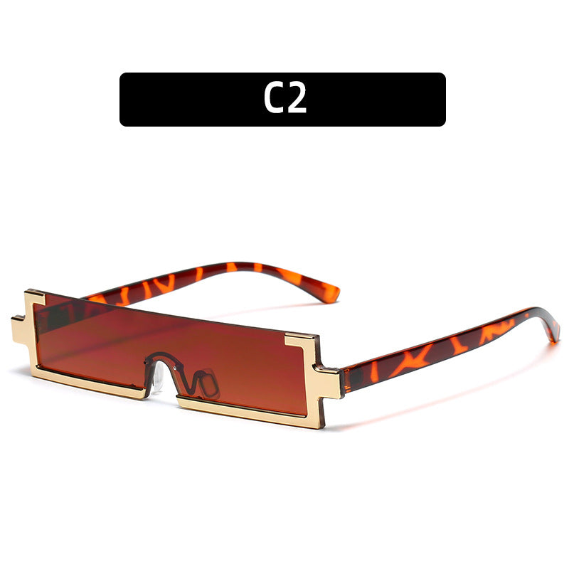 Fashion-Forward Geometric Shield Sonnenbrille