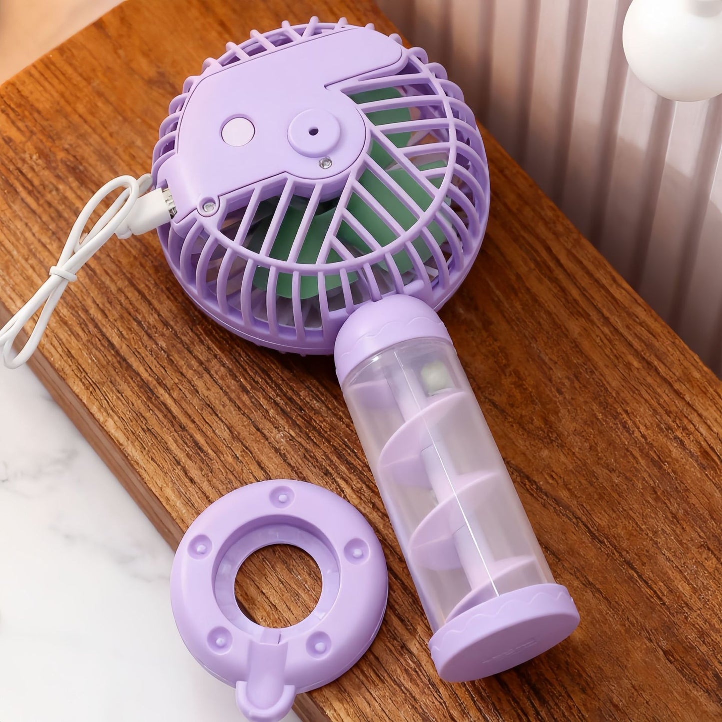 Damen Tragbarer Mini-USB-Ventilator mit kreativem Spiraldesign Brehn