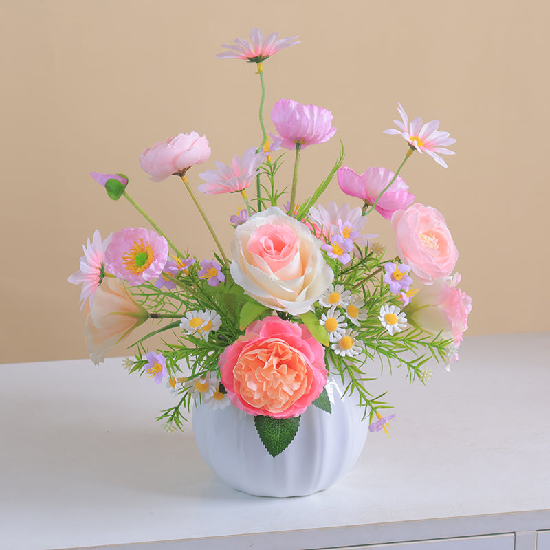 Dekorativer Kürbis Blumentopf