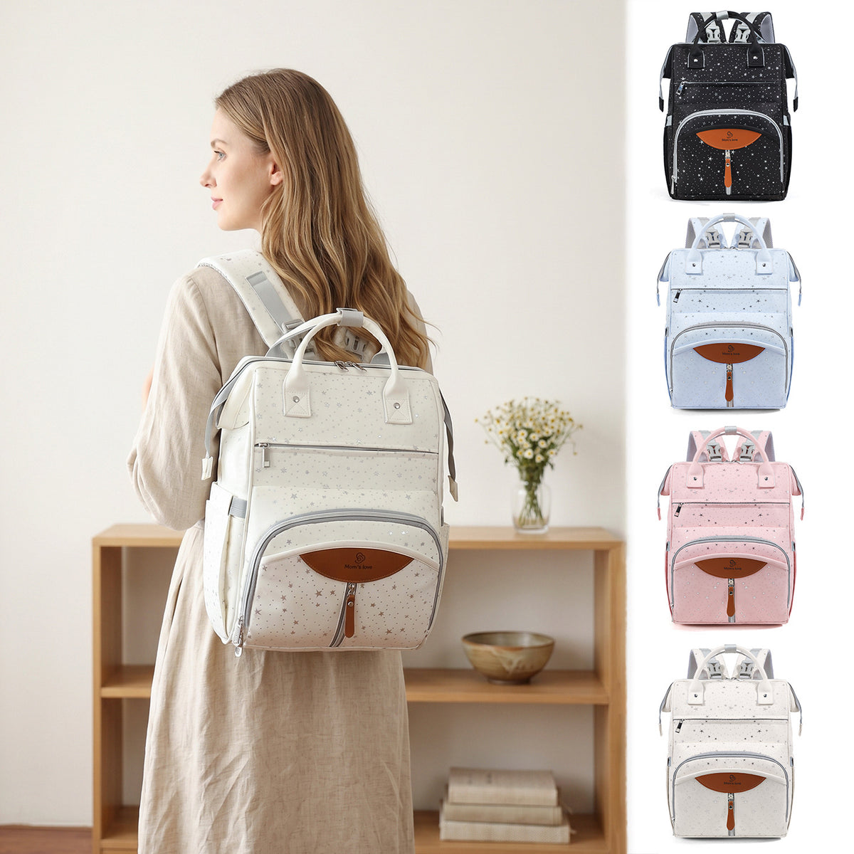 Stylische Multi-Taschen Wickelrucksack Brehn