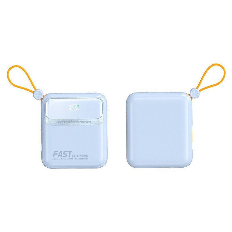Kompakte Powerbank mit Integriertem Kabelmanagement und Digitaler Ladestandsanzeige Brehn