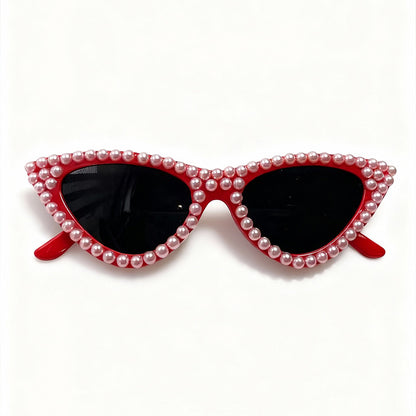 Perlenverzierte Katzenaugen-Sonnenbrille Brehn